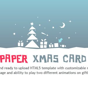 Paper Christmas Card - Animated Creative HTML5 Template