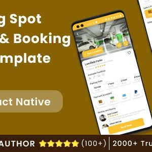 Parking Spot Finder & Booking Android App Template + iOS App Template | React Native | ParkingSpot