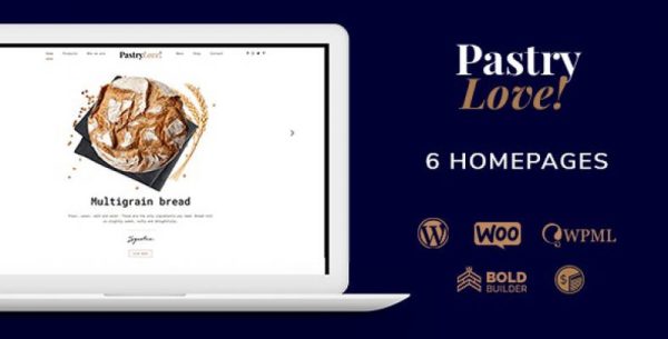 Pastry Love – Bakery Cake Shop WordPress Theme - Image 1