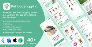 Pawzone pet food shopping flutter 3x android ios app ui template pet.jpeg