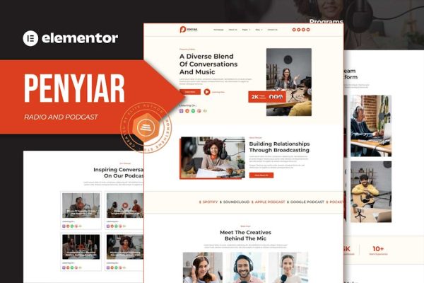 Penyiar - Radio & Podcast Elementor Template Kit - Image 1