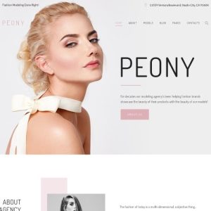 Peony - Fashion Modelling Agency WordPress Theme