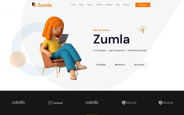 Personal Portfolio WordPress Theme - Image 1