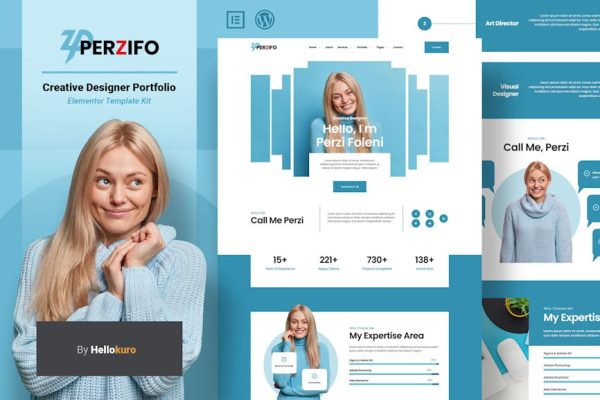 Perzifo - Creative Designer Portfolio Elementor Template Kit - Image 1