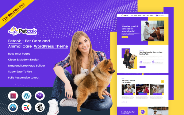 Petcok - Pet Care & Animal Care WordPress Theme - Image 1