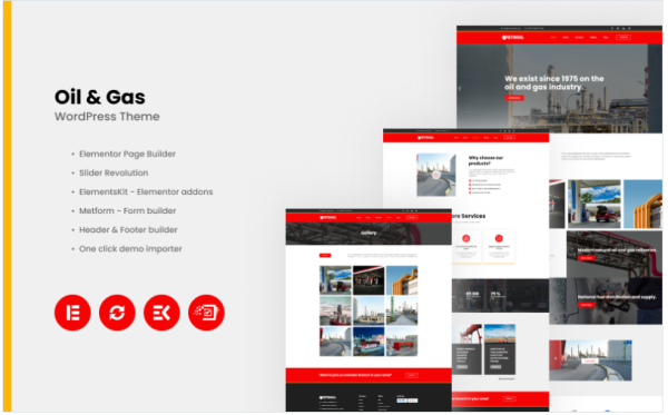 Petroil - Oil & Gas WordPress Theme - Image 1