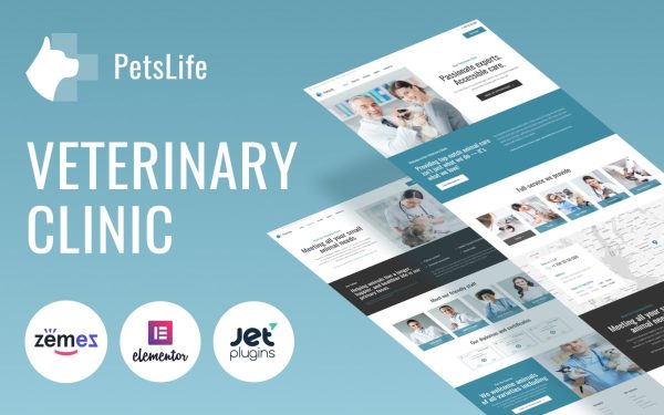 PetsLife - Responsive Veterinarian WordPress Theme - Image 1
