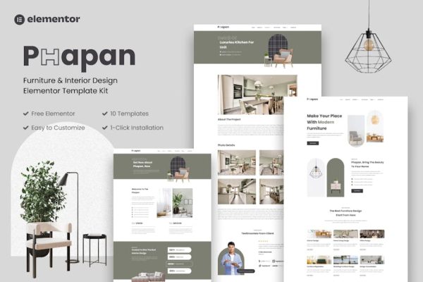 Phapan - Furniture & Interior Design Elementor Template Kit - Image 1