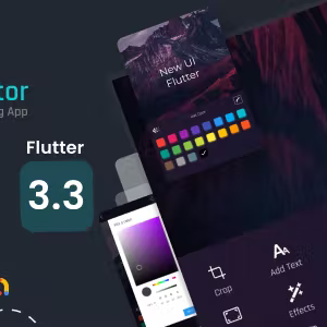 Photo Editor - Text on Photo Flutter App + Flutter Web Admin Panel