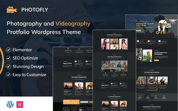 Photofly – Camera Photography and Videography Portfolio WordPress Theme - Image 1