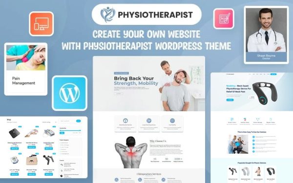 Physiotherapist WordPress Theme With AI Content Generator - Image 1