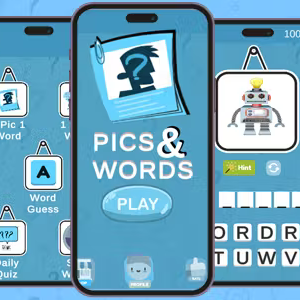 Pics and Words Puzzle Quiz 3 in 1 Quiz Brain game
