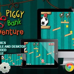PiggyBank Adventure - HTML5 Construct 2 Physic Game
