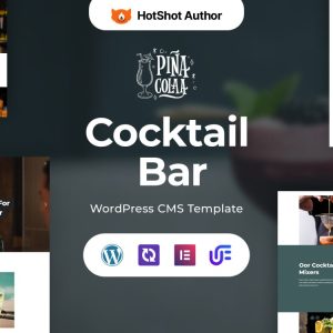 Pina Colaa - Cocktail Bar WordPress Elementor theme