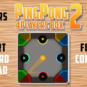 Ping Pong 4 Players Box 2 Game (Construct 3 | C3P | HTML5) Advanced Game