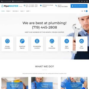 PipeMaster - Plumbing Services WordPress Theme