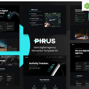 PIRUS – Dark Digital Agency Elementor Template Kit