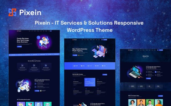 Pixein - IT Services & Solutions Responsive WordPress Theme - Image 1