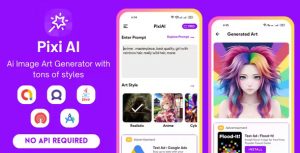 Pixi ai ai image generator with admob ads codermarket.jpg