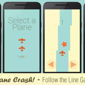 Plane Crash! - follow the line game