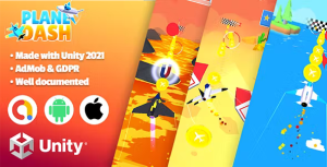 Plane dash unity hyper casual game codermarket.png