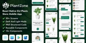 Plantzone react native cli plants ecommerce mobile app template codermarket.jpeg