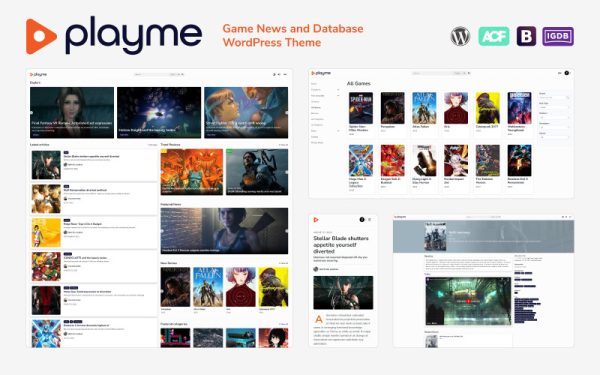 PLAYME - Video Games News WordPress Theme - Image 1