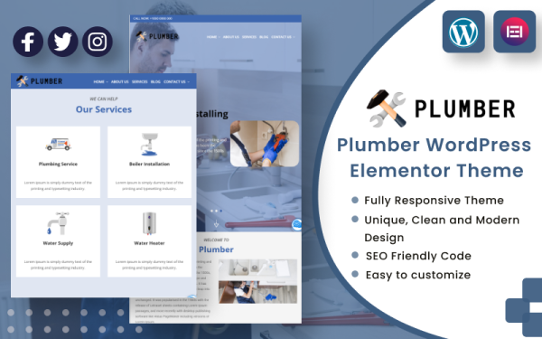 Plumber WordPress Theme - Image 1