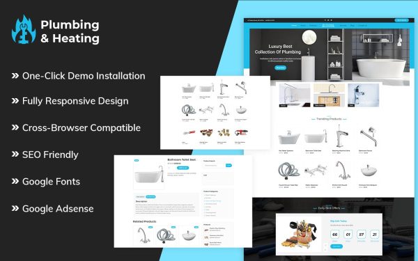 Plumbing And Heating Suppliers WordPress Theme - Image 1