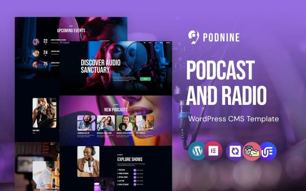 Podnine - Podcast And Radio WordPress Elementor Theme - Image 1
