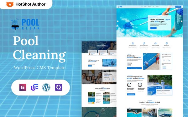 Pool Klean - Pool Cleaning And Pool Repair WordPress Elementor Theme - Image 1