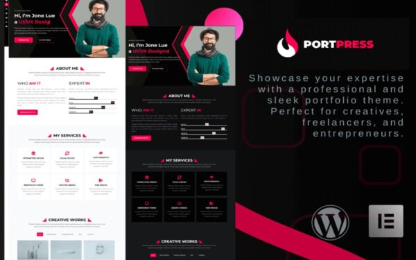 PortPress – WordPress Portfolio Theme for Creative Professionals - Image 1