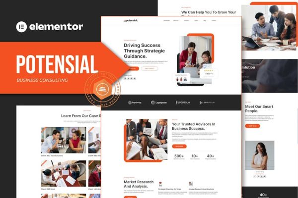 Potensial - Business Consulting Elementor Template Kit - Image 1