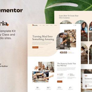 Poteria – Pottery Class & Studio Elementor Template Kit