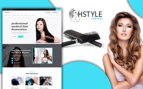 Powar-Hstyle Beauty Salon Landing Page WordPress Theme - Image 1