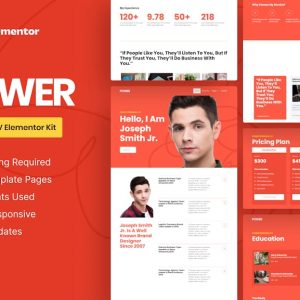 Power - Personal CV Elementor Pro Template Kit