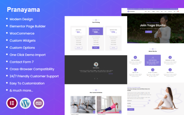 Pranayama - Yoga & Meditation WordPress Elementor Theme - Image 1