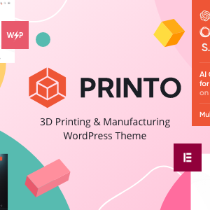 Printo - D Printing & Manufacturing WordPress Theme