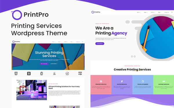 PrintPro - Printing Services Wordpress Theme - Image 1