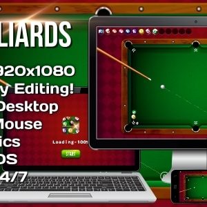Pro Billiards - HTML5 Game + Mobile Version! (Construct 3 | .c3p)