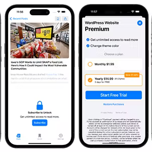 Pro iOS WordPress App for Blog and News Site - SwiftUI Full Application
