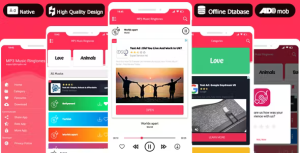 Pro offline mp3 musics ringtones admob native ads codermarket.png