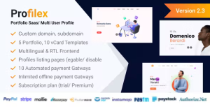 Profilex portfolio builder saas multi user profile multitenancy .png