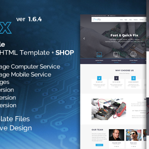 ProFix - Computer & Mobile Phone Repair Service Company + Shop HTML5 Template