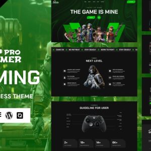 ProGamer - Multiplayer Games & eSports Clan WordPress Elementor Theme