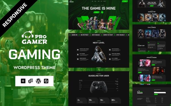 ProGamer - Multiplayer Games & eSports Clan WordPress Elementor Theme - Image 1