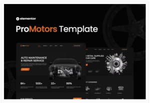Promotors car service and detailing elementor template kit gplpixel 1.png