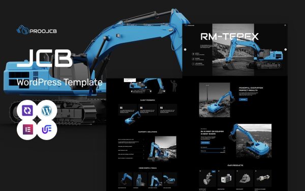 Proojcb - Heavy Machinery And Construction WordPress Elementor Theme - Image 1