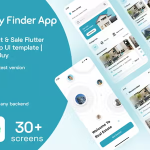 Property Finder : Rent & Sale Flutter 3.x (Android, iOS) app UI template - Property for Rent & Buy