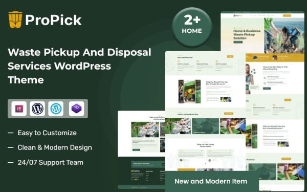 Propick – Waste Pickup And Disposal Services WordPress Theme - Image 1